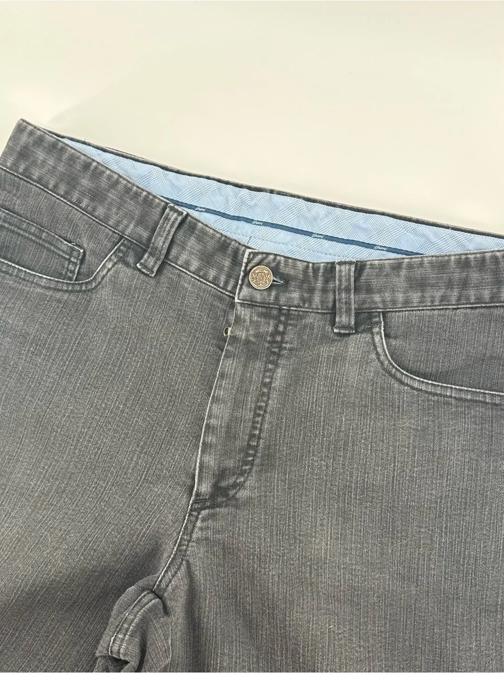 Brioni Jeans Mens 32x32 Black Grey Marmolada Denim Stretch Italy Luxury